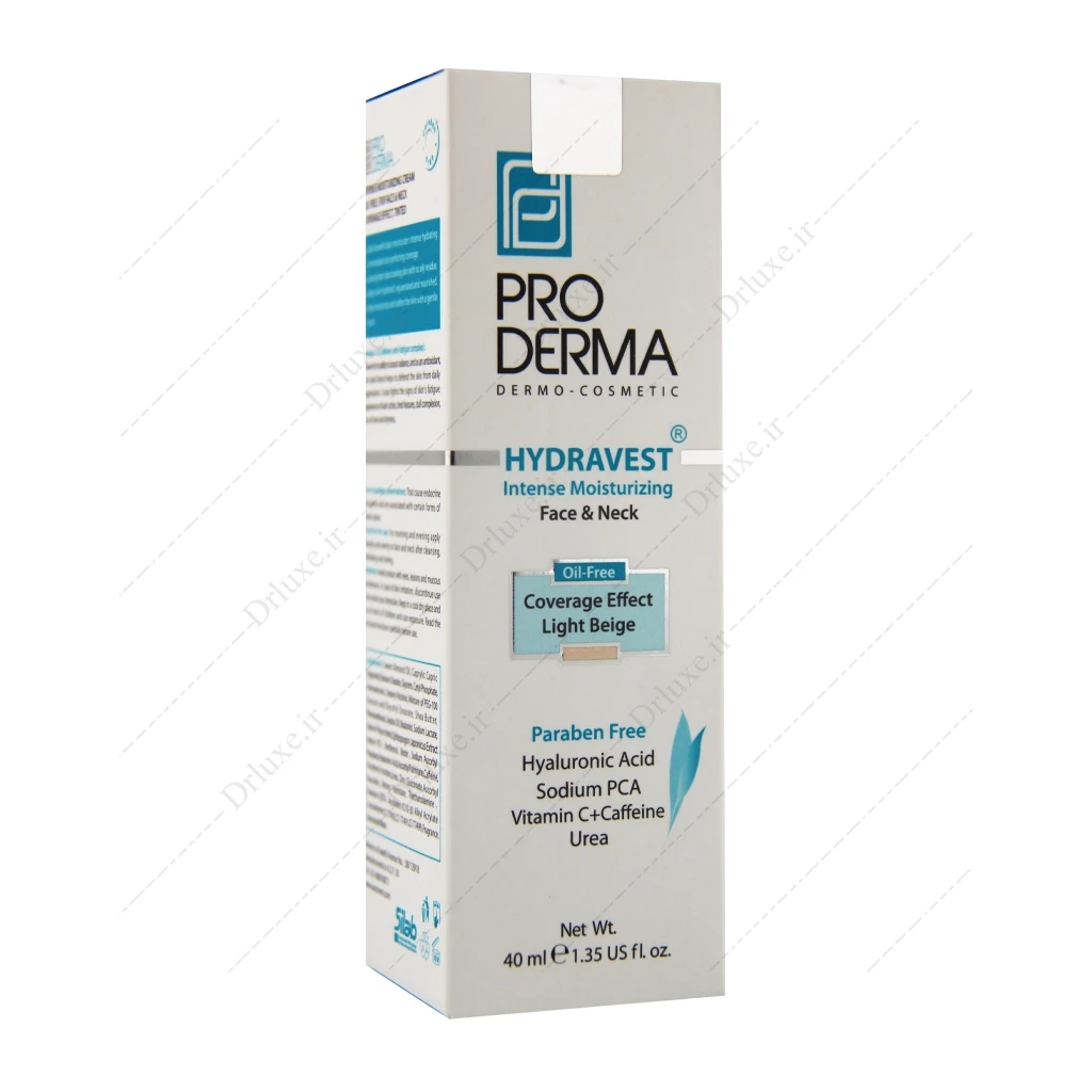 کرم مرطوب کننده قوی و رنگی صورت و گردن پرودرما